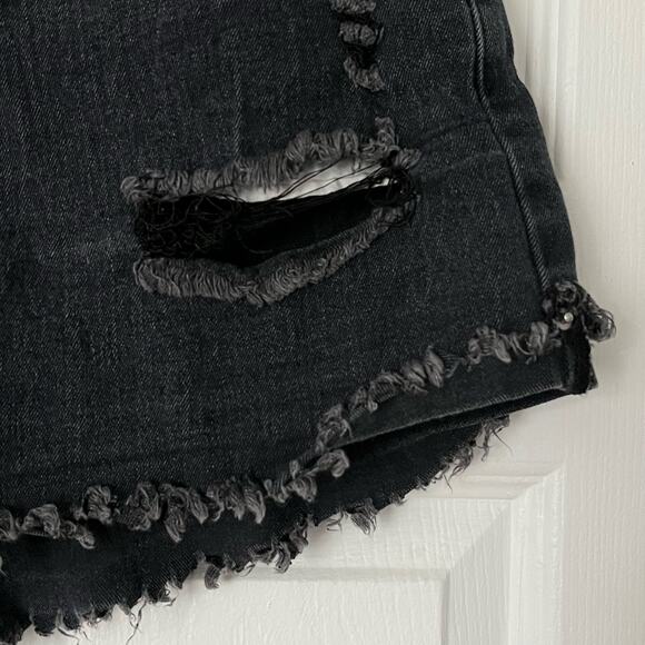Jeans Distressed Cutoff Shorts - Size L - Picture 2 of 6